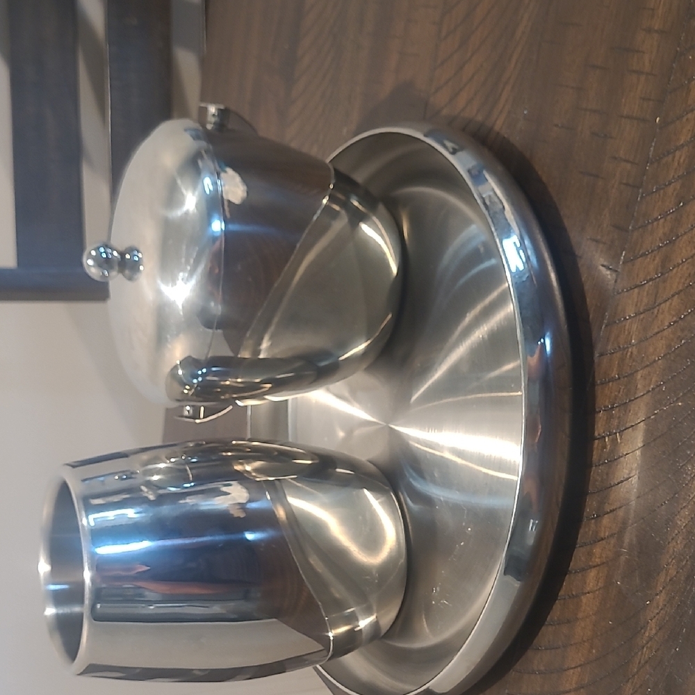Sleek Silver Tea Set with Tray